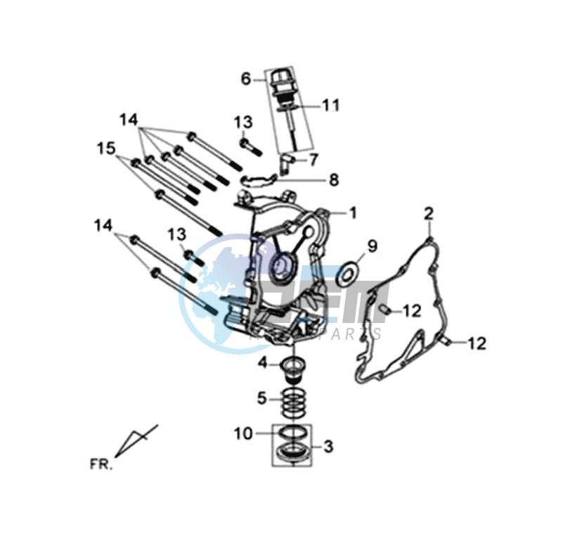 CRANKCASE RIGHT / START MOTOR