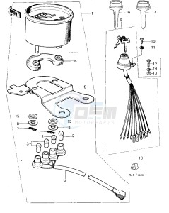 KM 100 A (A1 till A7) drawing METERS_IGNITION SWITCH