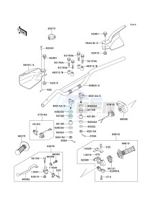 KDX 200 H (H10-H11) drawing HANDLEBAR