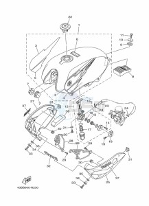 YBR125EGS (43BH) drawing FUEL TANK