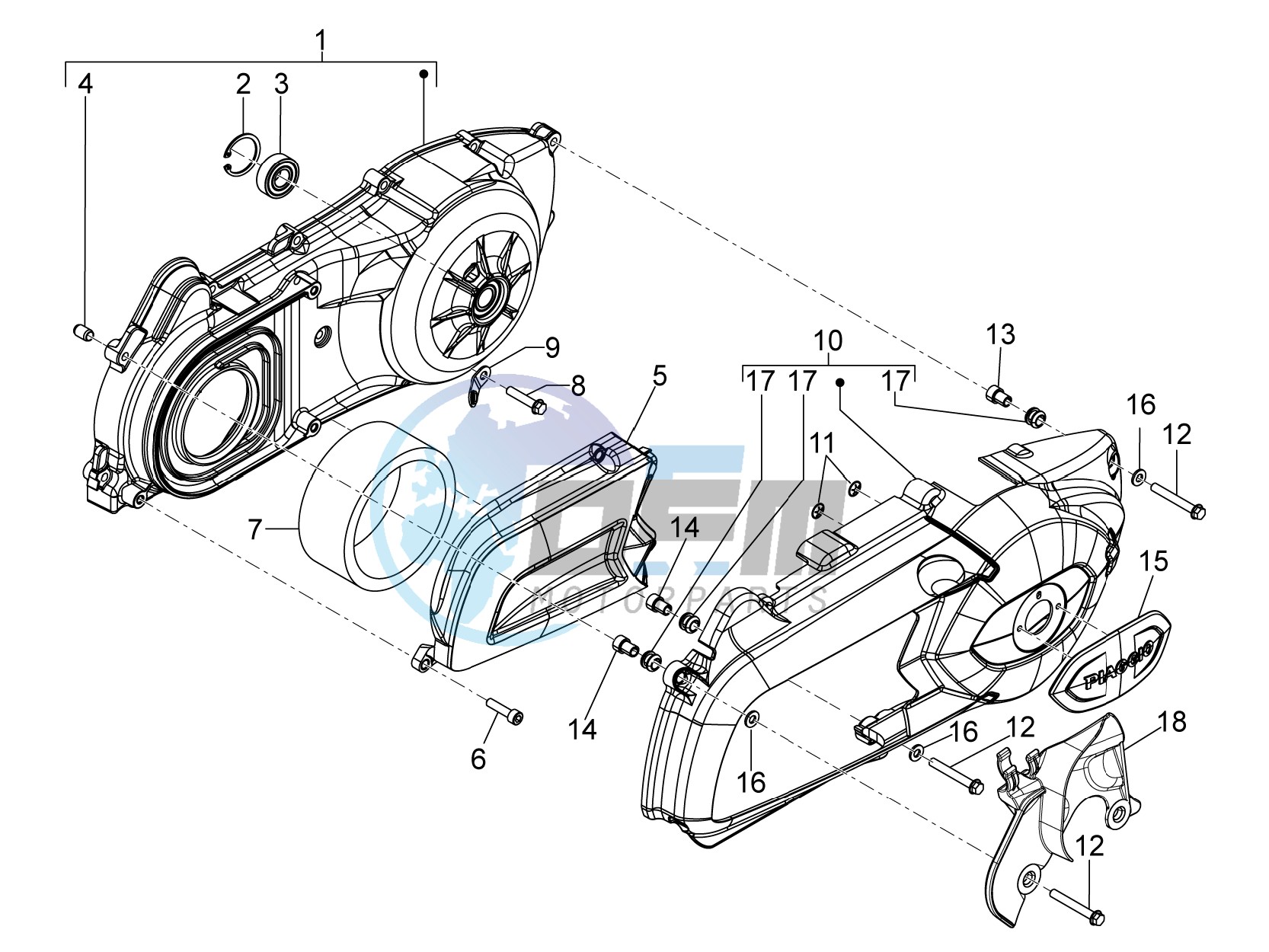 Crankcase cover - Crankcase cooling