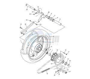 XJR 1300 drawing REAR WHEEL