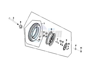 CROX 50 45KMH (L8 L9) EU EURO4 drawing FRONT WHEEL