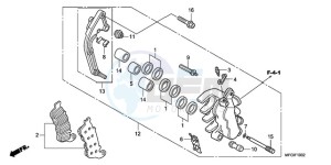 CB600FAA E / ABS MKH drawing L. FRONT BRAKE CALIPER (CB600FA/FA3)