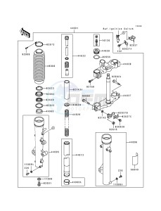 KL 650 B [TENGAI] (B2-B3) [TENGAI] drawing FRONT FORK