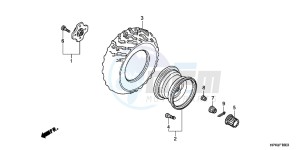 TRX420TMB TRX420 ED drawing REAR WHEEL