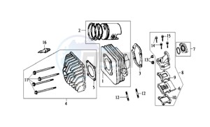 JET EURO X 100 L6 drawing CYLINDER / GASKETS