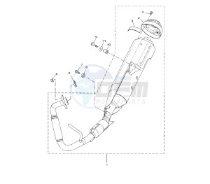 YZF R 125 drawing EXHAUST SYSTEM