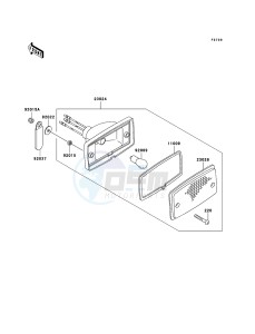 KLF250 KLF250A8F EU GB drawing Taillight(s)