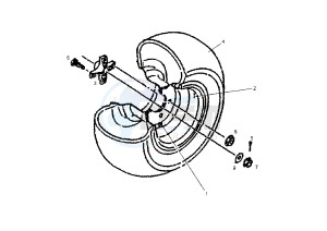 DXR QUAD - 250 cc drawing REAR WHEEL