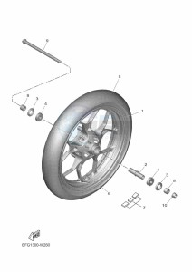 XSR125 MTM125 (BFG1) drawing FRONT WHEEL