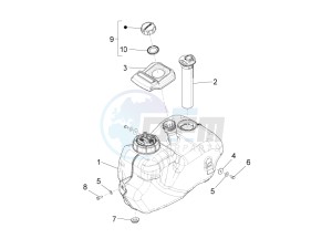 BEVERLY 350 ST 4T 4V ie E4 ABS (NAFTA) drawing Fuel tank