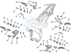 RCR_SMT 125 SC drawing Central cover - Footrests