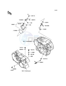 KVF360 4x4 KVF360A6F EU GB drawing Gear Change Mechanism