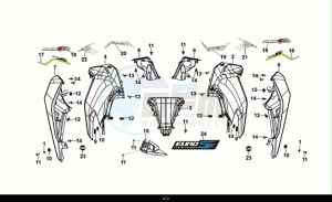 NH-T 200I (MG20BW-EU) (E5) (M1) drawing TOP COVER - UNDER SPOILER