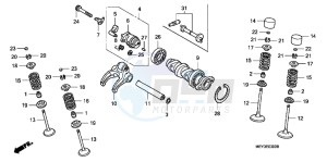 CRF450XD CRF450X Europe Direct - (ED) drawing CAMSHAFT/VALVE