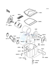 KLF250 KLF250A6F EU GB drawing Air Cleaner