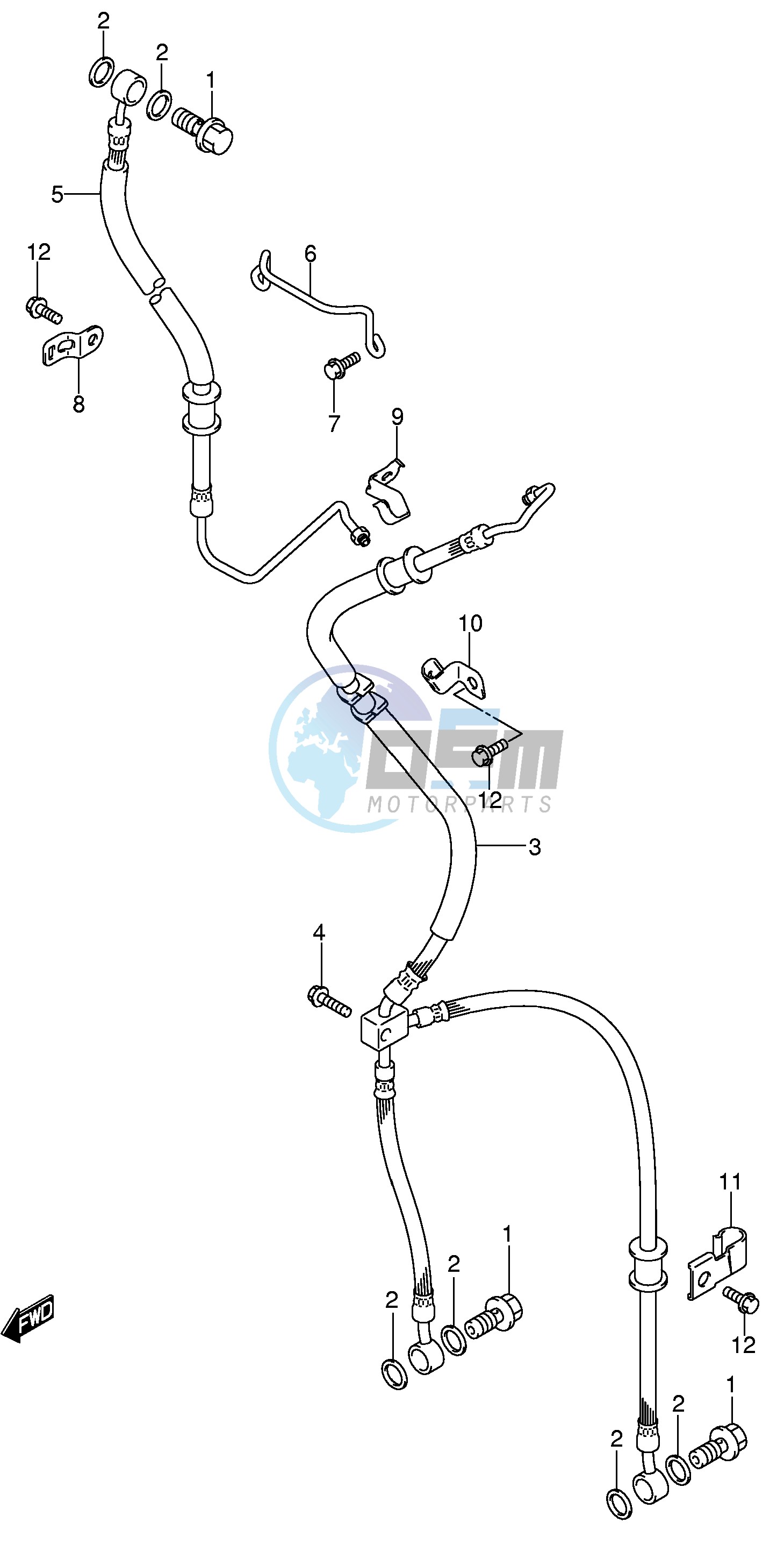 FRONT BRAKE HOSE (AN650AK4 AK5)