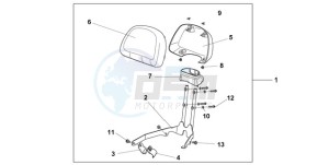 NSA700A9 France - (F / CMF MME) drawing BACKREST *NHA95M*