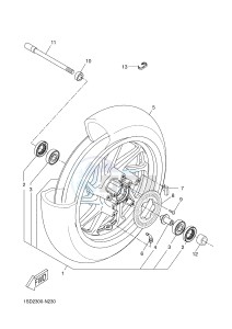 YP400RA X-MAX 400 ABS X-MAX (1SDC 1SDC 1SDC 1SDC) drawing FRONT WHEEL