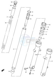 GSX750 (E4) drawing FRONT DAMPER