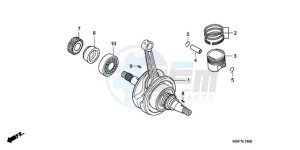 CBF125MA France - (F) drawing CRANKSHAFT/PISTON