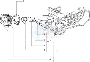 Zip 50 fast rider RST drawing Cylinder-piston-wrist pin assy