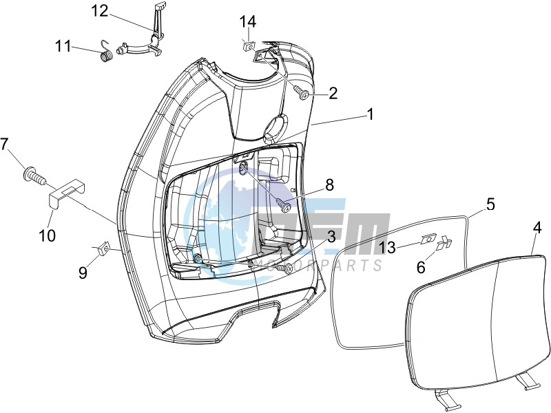 Front glovebox - Knee-guard panel