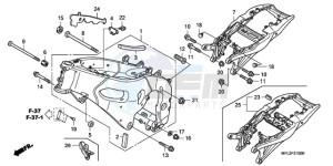 CBR1000RR9 Korea - (KO / HRC MME) drawing FRAME BODY