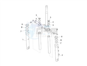 Medley 125 4T ie ABS E4 (EMEA) drawing Fork's components (Kayaba)