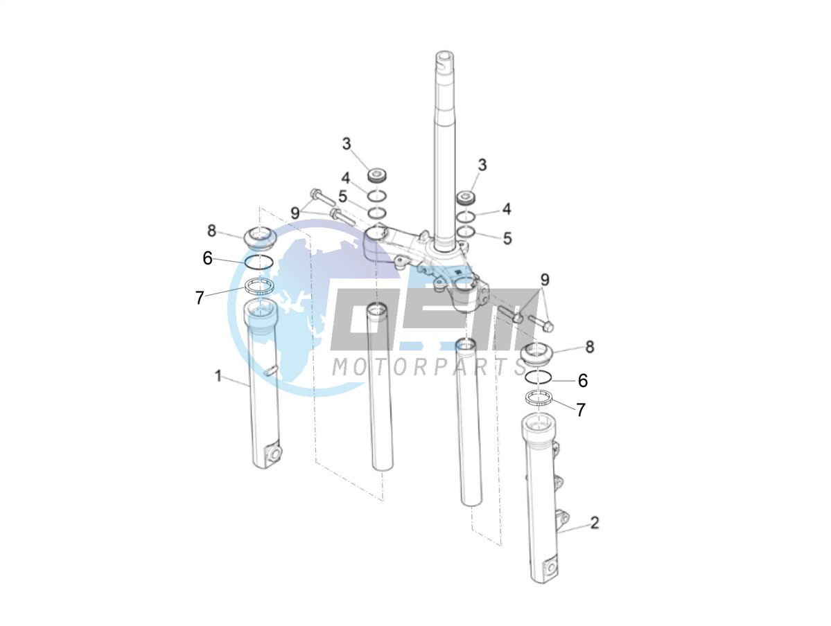 Fork's components (Kayaba)