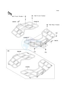 KVF 650 E [BRUTE FORCE 650 4X4 HARDWOODS GREEN HD] (E6F-E9F) E7F drawing CARRIER-- S- -