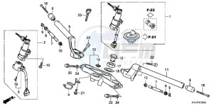 CBR250RAD CBR250R ABS 2E - (2E) drawing HANDLE PIPE/TOP BRIDGE