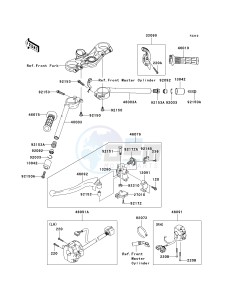 ZX 600 P [NINJA ZX-6R] (7F-8FA) P8F drawing HANDLEBAR