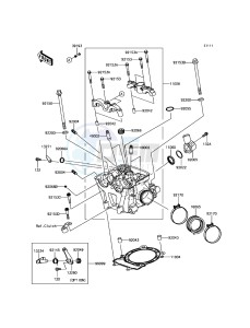 KLX450R KLX450AEF EU drawing Cylinder Head