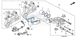 CBF600N9 Europe Direct - (ED) drawing REAR BRAKE CALIPER