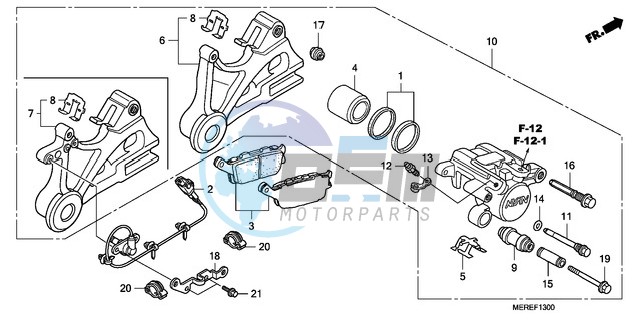 REAR BRAKE CALIPER