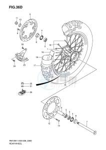 RM125 (E3-E28) drawing REAR WHEEL (MODEL K6)