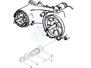 Liberty 50 4t Delivery drawing Flywheel magneto cover - Oil filter