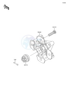 BRUTE FORCE 750 4x4i EPS KVF750HGF EU drawing Front Hub