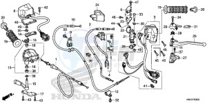 TRX500FM2G TRX500FM Europe Direct - (ED) drawing SWITCH/CABLE