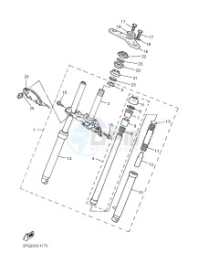 PW50 (5PGW 5PGX) drawing FRONT FORK