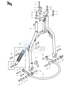 KLT 200 C [KLT200] (C1) | DIFFIRENTIAL AXLE [KLT200] drawing FRONT FORK -- 83 KLT200-C1- -