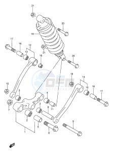 GSX600F (E2) Katana drawing REAR CUSHION LEVER (MODEL K L M N P R S T)