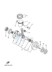 YZ250X (BF1T) drawing CRANKSHAFT & PISTON