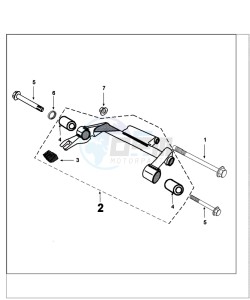 TWEET 125 V PRO drawing ENGINE BRACKET