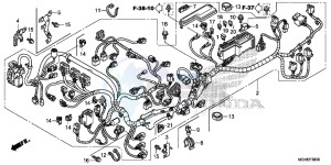 VFR1200XE CrossTourer - VFR1200X 2ED - (2ED) drawing WIRE HARNESS