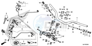 CRF1000DG CRF1000 - Africa Twin - Dual Clutch Europe Direct - (ED) drawing HANDLE PIPE/TOP BRIDGE