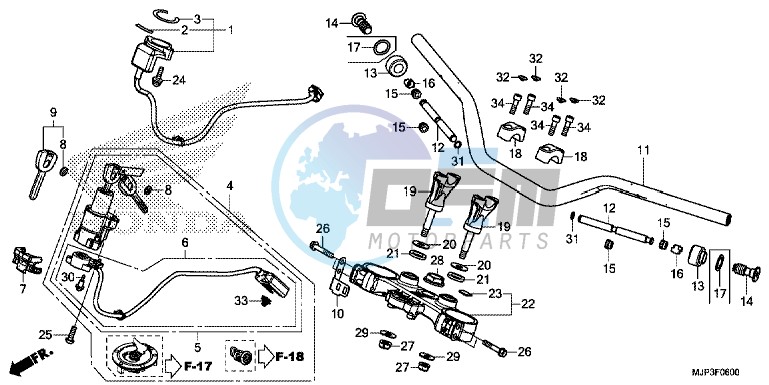 HANDLE PIPE/TOP BRIDGE