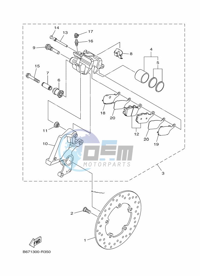 REAR BRAKE CALIPER